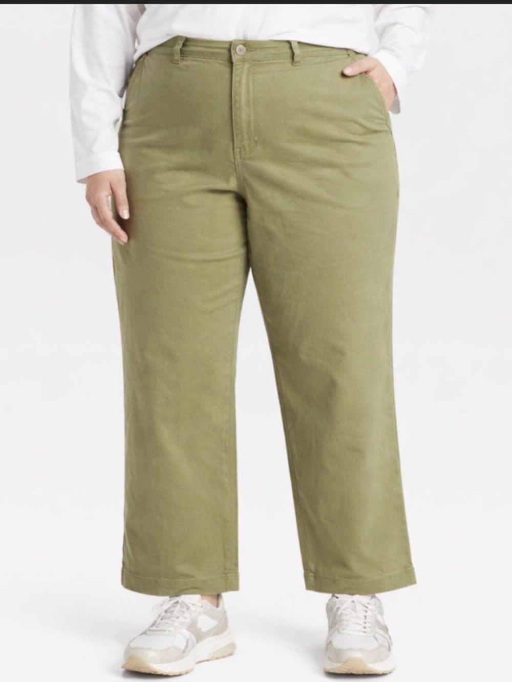 Universal Thread Olive Straight Crop Pants